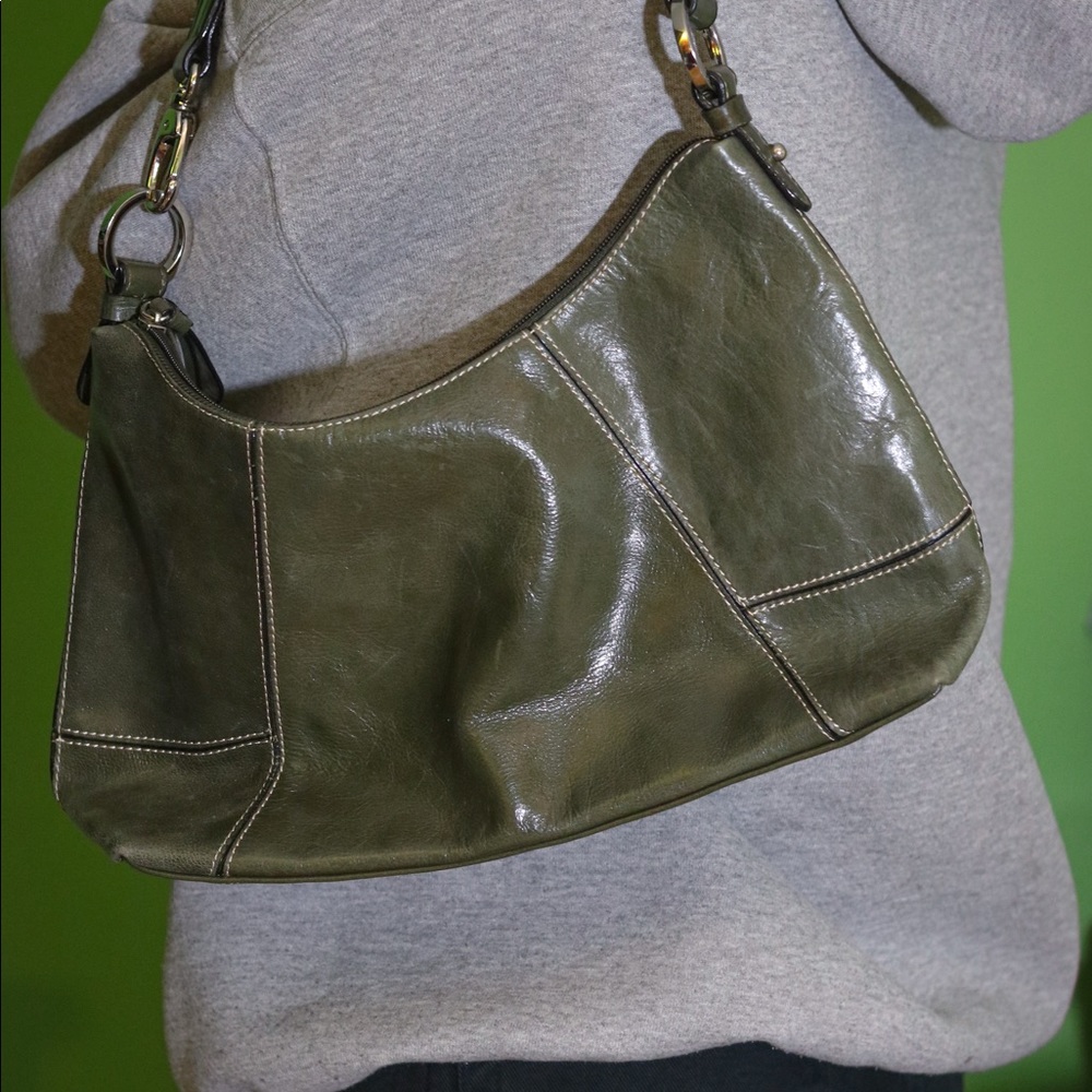 Green purse shoulder bag